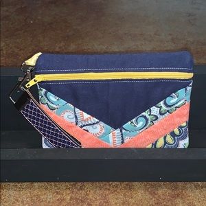 Handcrafted wristlet/ clutch